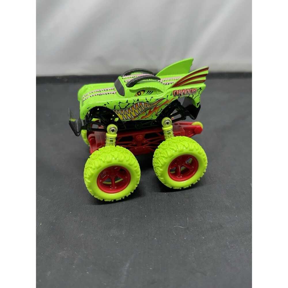 SPIN MASTER MONSTER JAM DRAGON ZOMBIE INVASION NEON GREEN LIFTED